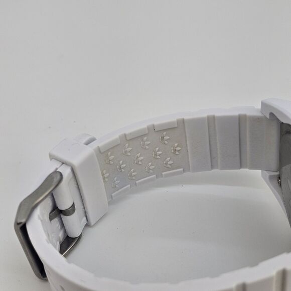 Adidas Men's Watch 41MM Blue White Dial White Plastic Bands New Battery - Picture 13 of 15